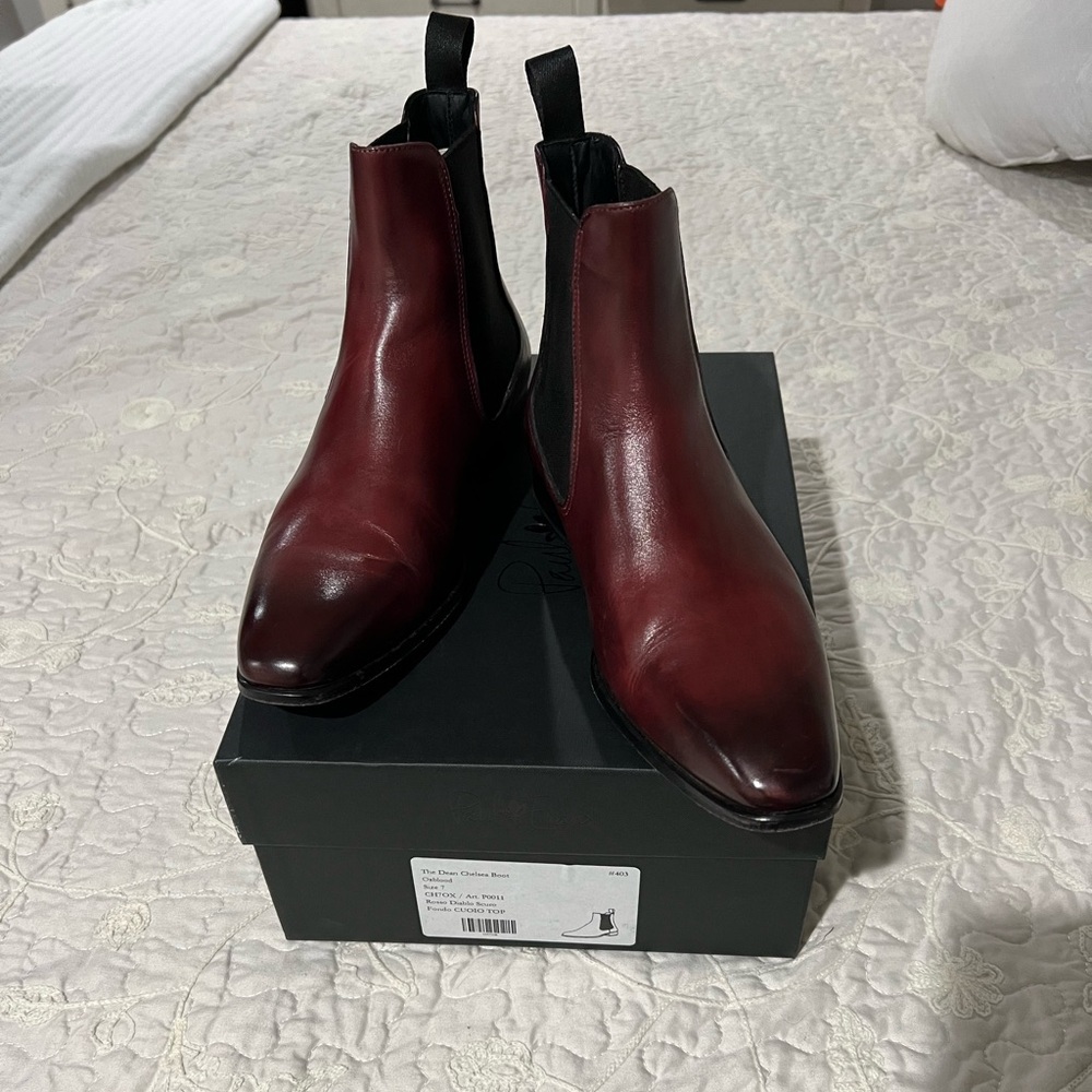 Paul Evans THE DEAN CHELSEA BOOT - OXBLOOD Burgundy Leather Chelsea Boots